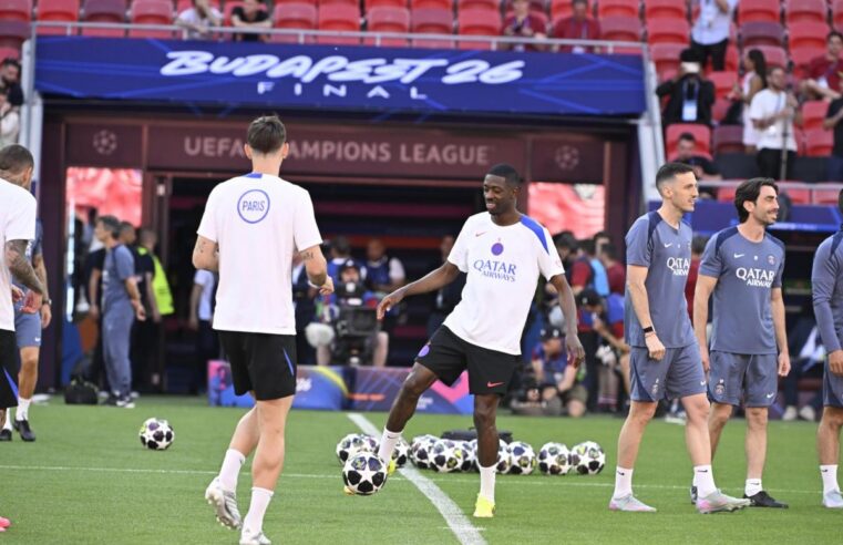 Dembélé tests himself ahead of Champions league final after calf injury
