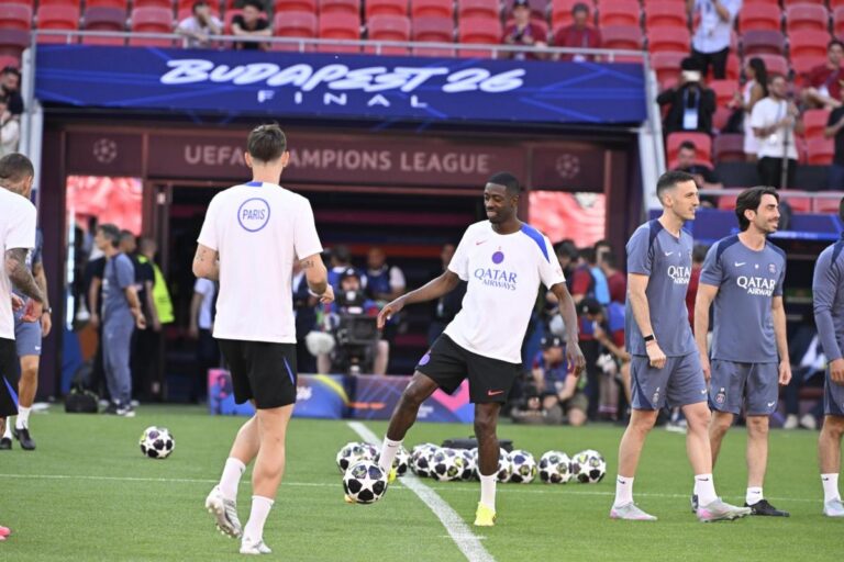 Dembélé tests himself ahead of Champions league final after calf injury
