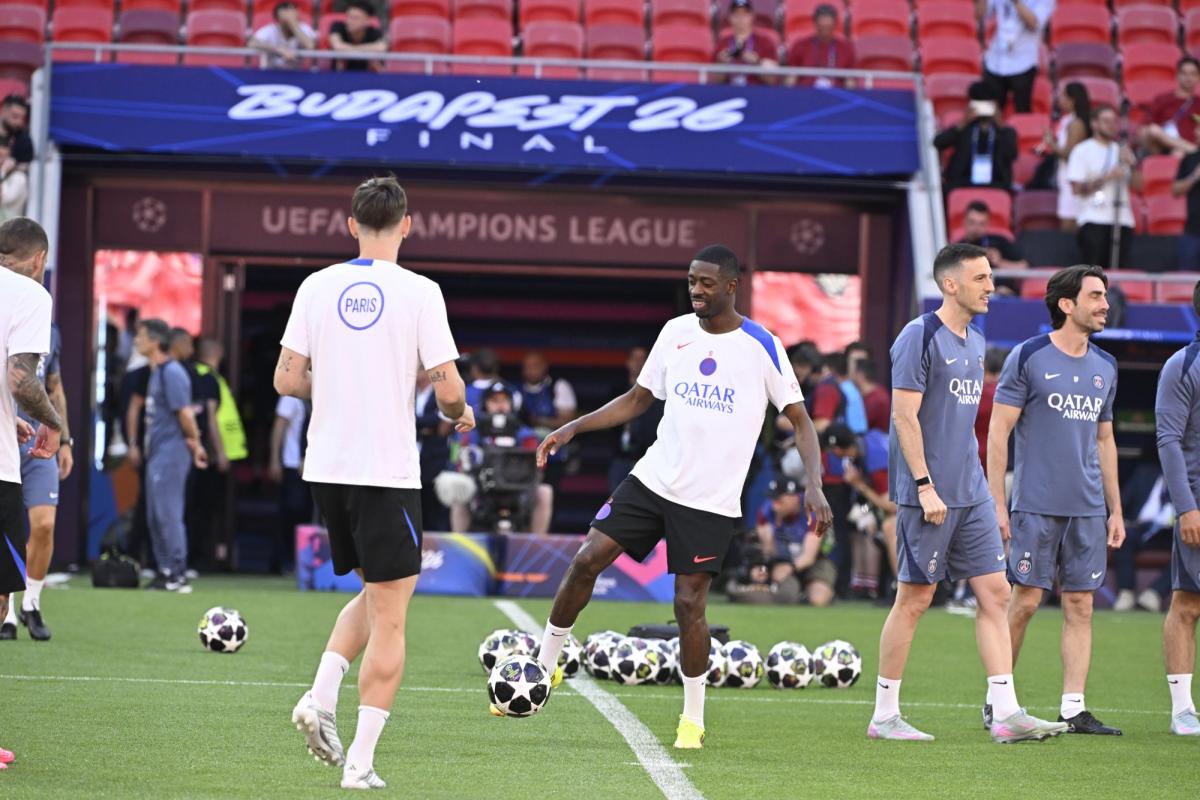 Dembélé tests himself ahead of Champions league final after calf injury