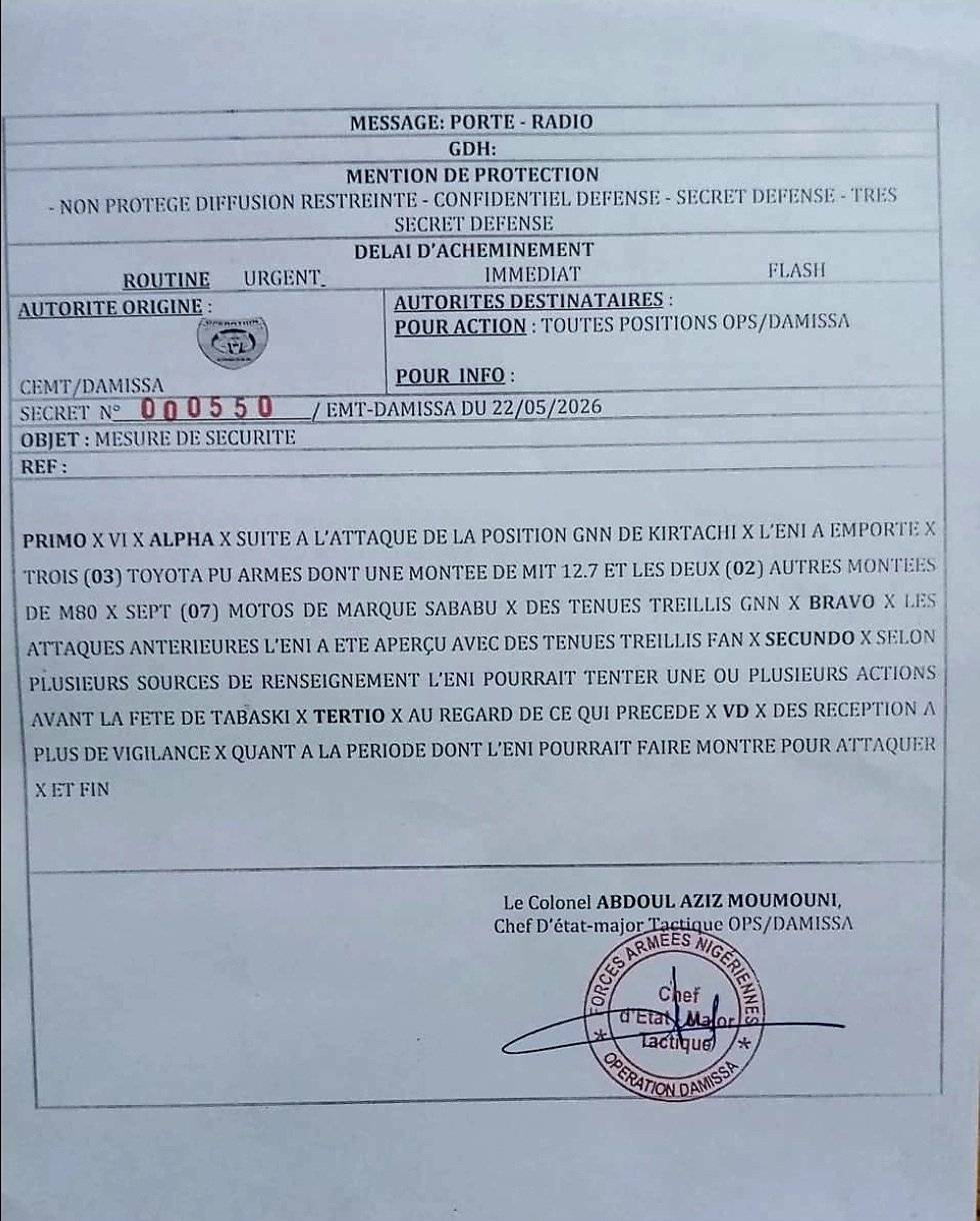 Classified report unveils full scope of JNIM’s kirtachi spoils in Niger