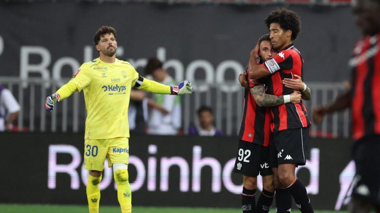 Nice secures Ligue 1 status with victory over Saint-Etienne in play-off return match