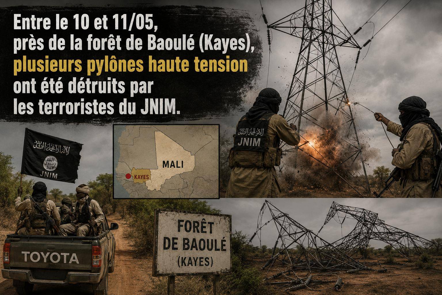 Mali’s power grid crippled following strategic sabotage in the Baoulé region