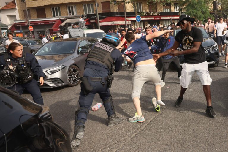 Tension builds near Saint-Cloud ahead of Champions League finale
