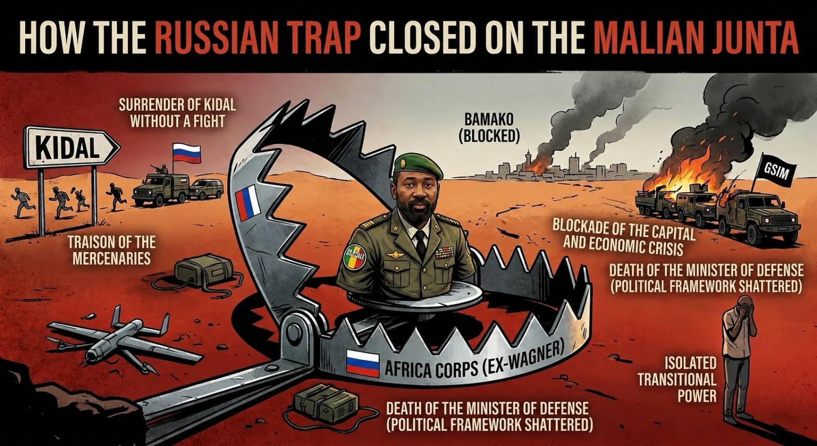 Mali’s junta trapped in its own russian-backed security gamble