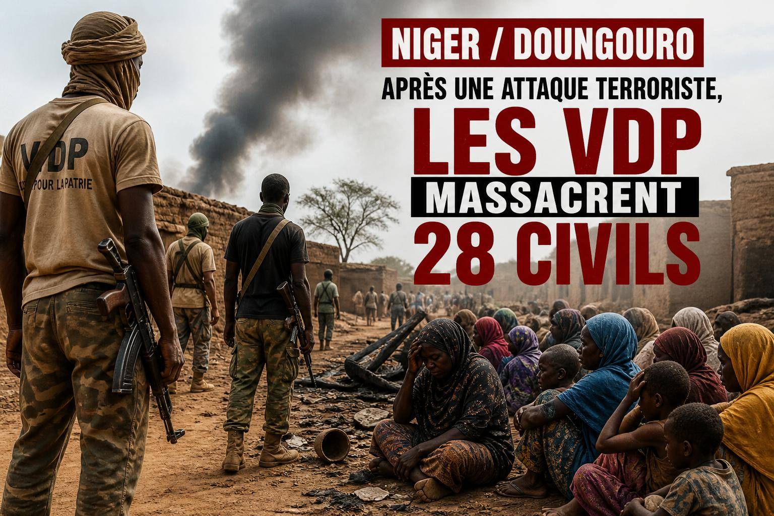 Tragic events in doungouro: Niger vdp massacre civilians after terror attack