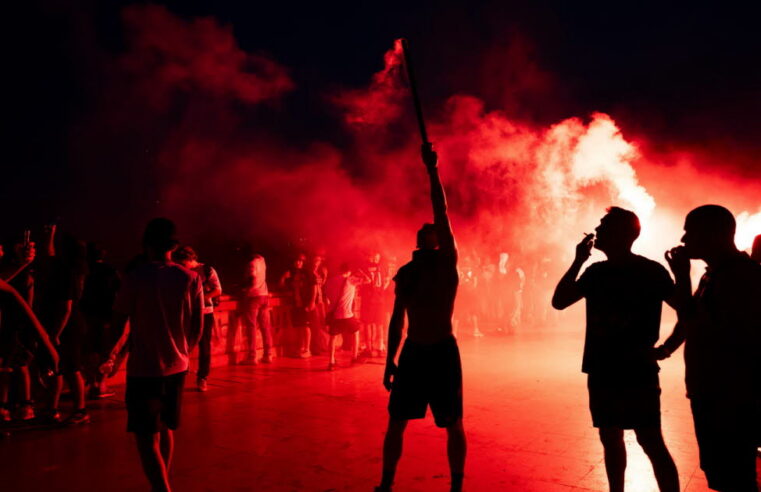 Violent clashes after champions league final leave one dead and hundreds arrested