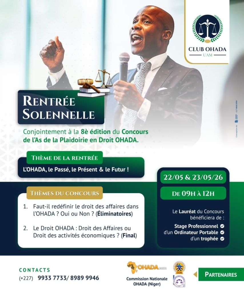 Exciting legal competition and academic event in Niamey on may 22-23, 2026