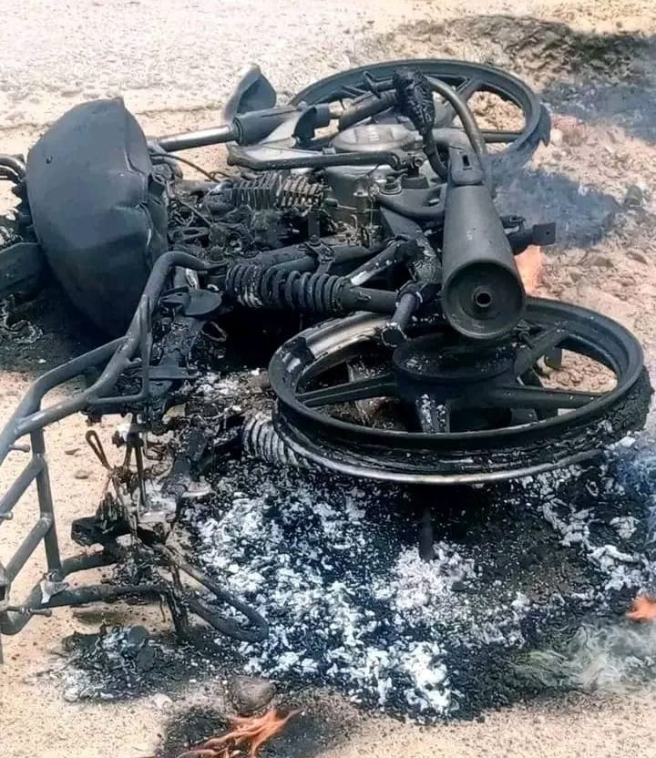 Deadly collision in Koundoul leaves motorcyclist burned alive