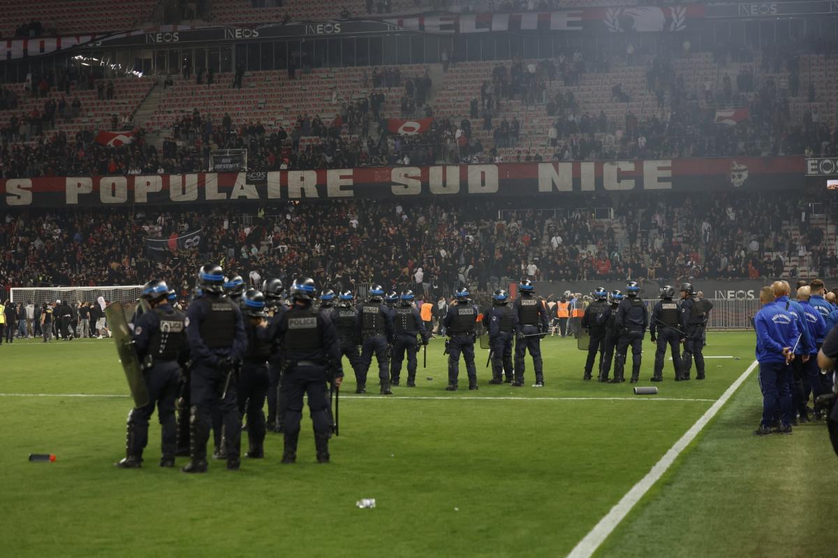 Deux matches à huis clos pour Nice après les incidents à l’Allianz Riviera contre Metz