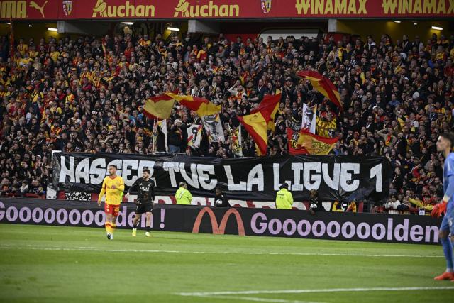 Lens supporters protest against PSG president with anti al-khelaifi banner