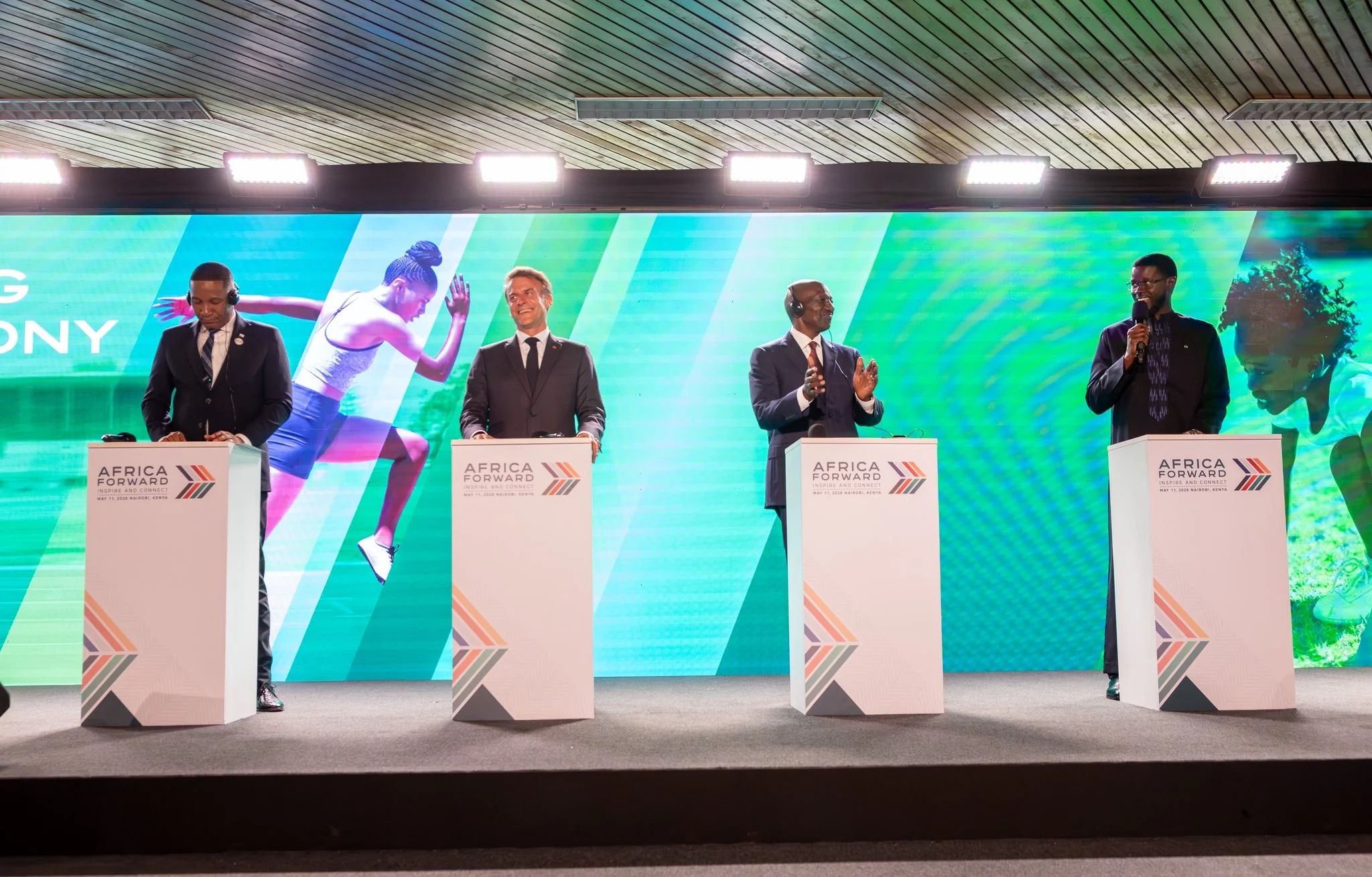 Bassirou Diomaye Faye speaking at the Africa Forward Summit