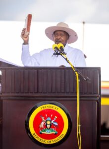 President Faure Gnassingbé and President Yoweri Museveni at the swearing-in ceremony in Kampala