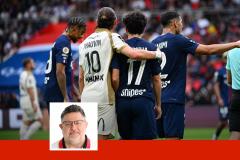 Florian Thauvin et Vitinha lors du match aller entre le PSG et Lens (2-0), le 14 septembre, au Parc des Princes. (A. Réau/L'Équipe)