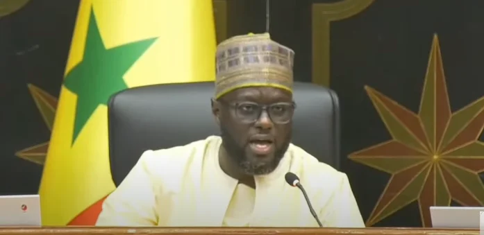 El Malick Ndiaye speaking in a plenary session