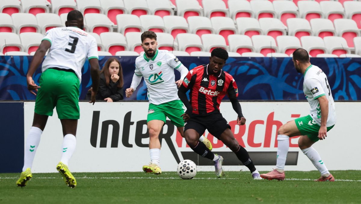 OGC Nice striker Mohamed-Ali Cho in action