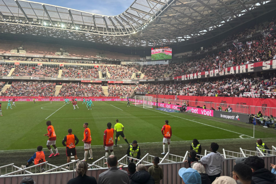 The Allianz Riviera stadium, home ground of OGC Nice, awaits the crucial playoff match