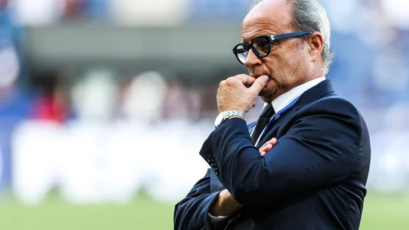 PSG sporting director Luis Campos during a press conference