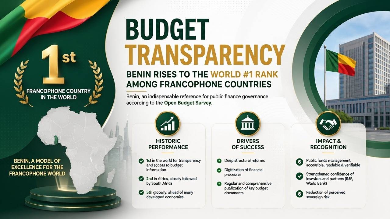 Bénin ranks first among francophone nations for budget transparency