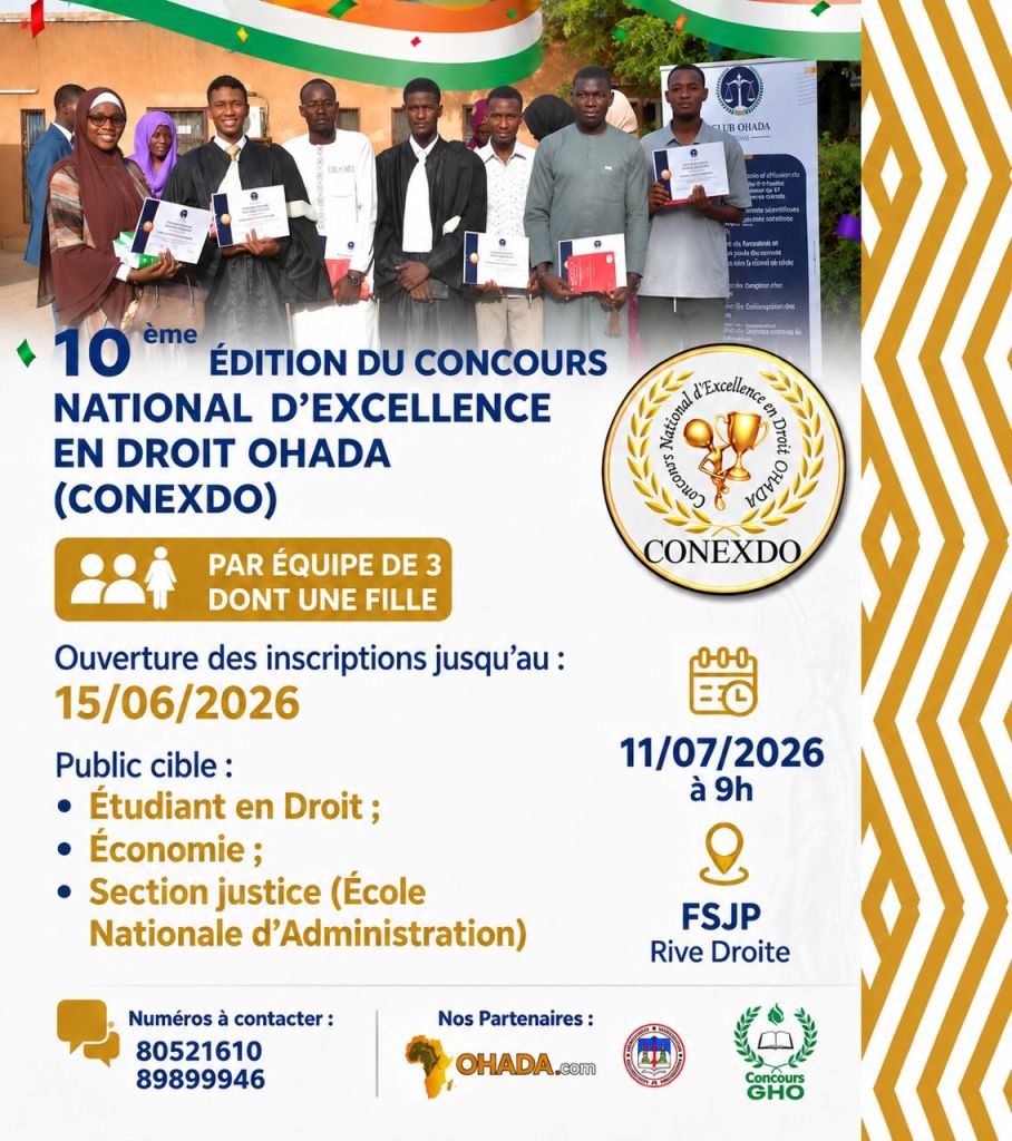Niamey to host national OHADA legal excellence competition 2026