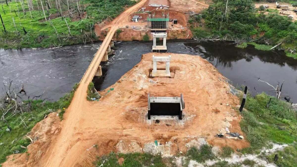 Désenclavement du Sud : les travaux du pont sur le Dja avancent à grande vitesse