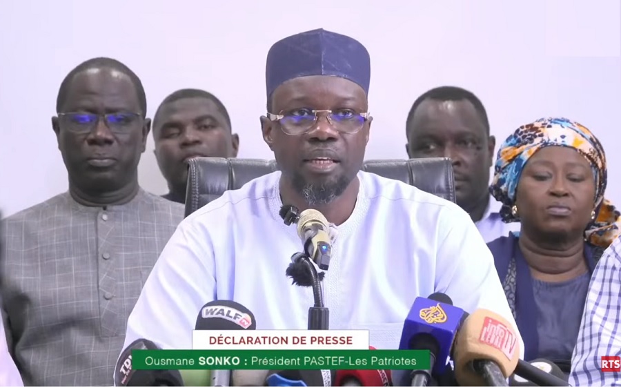 Press statement from ousmane sonko as pastef leader