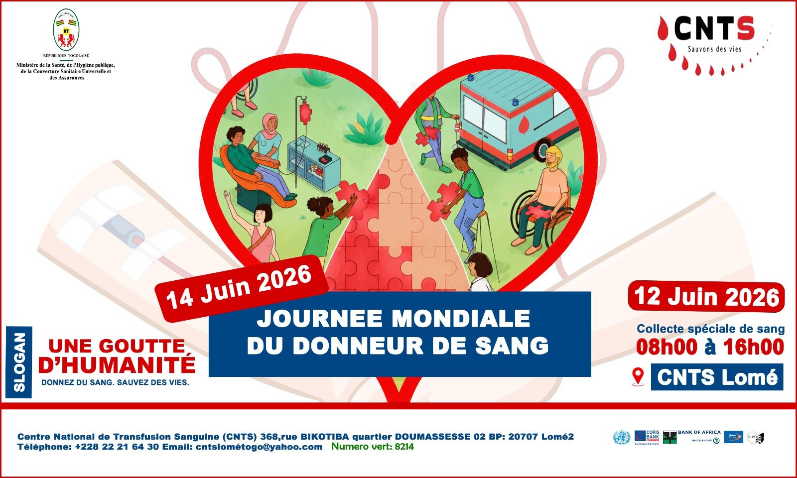Lomé to host special blood drive for World Blood Donor Day 2026