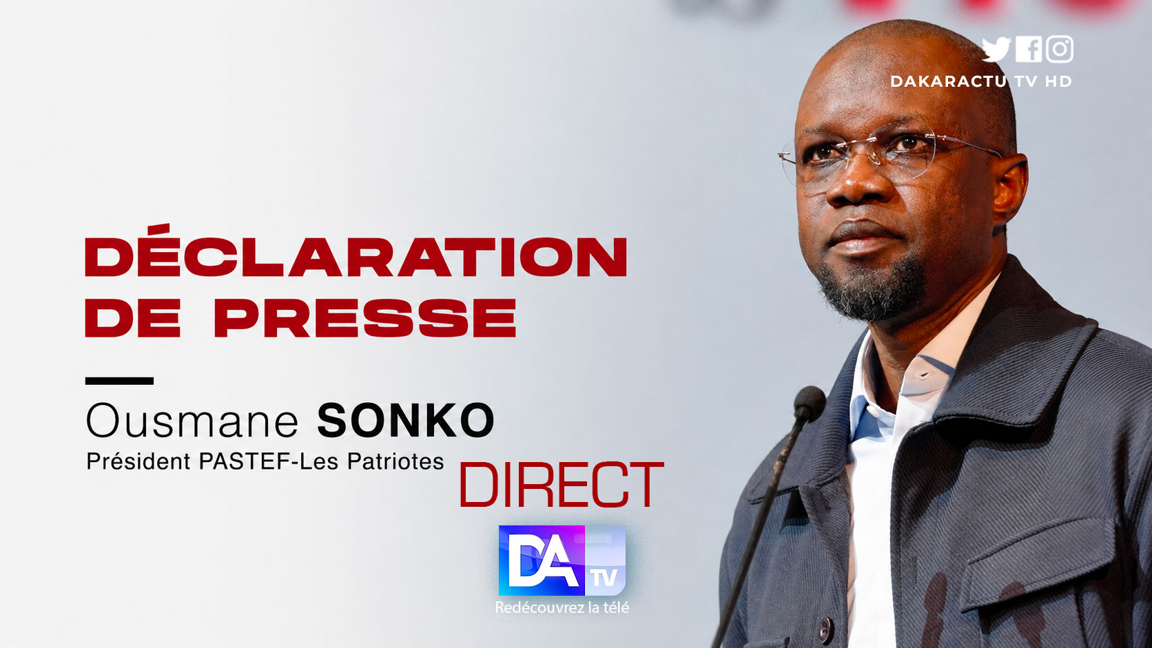 Ousmane Sonko addresses the press following new government’s formation