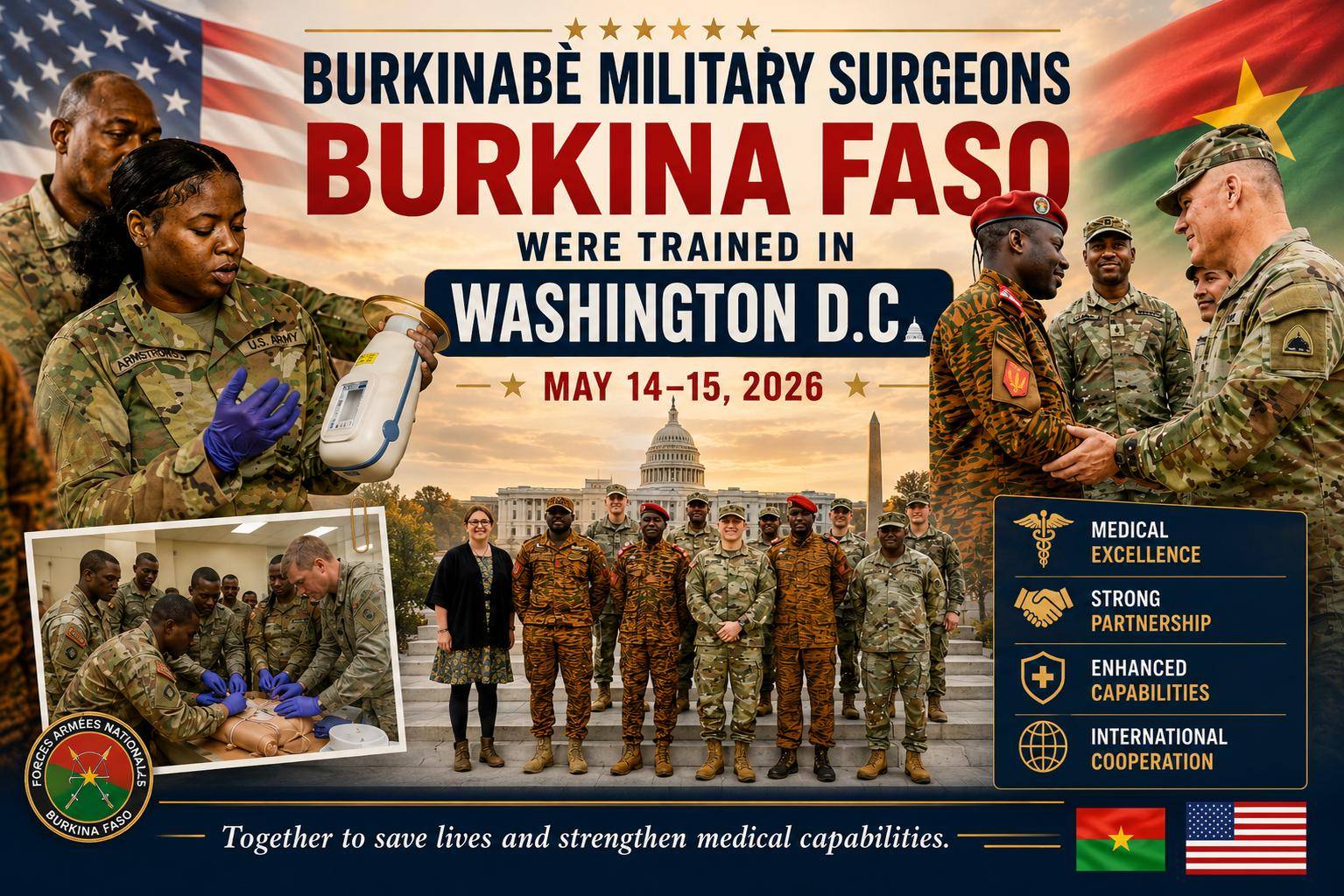 Burkina Faso’s military doctors train in the US amid AES tensions