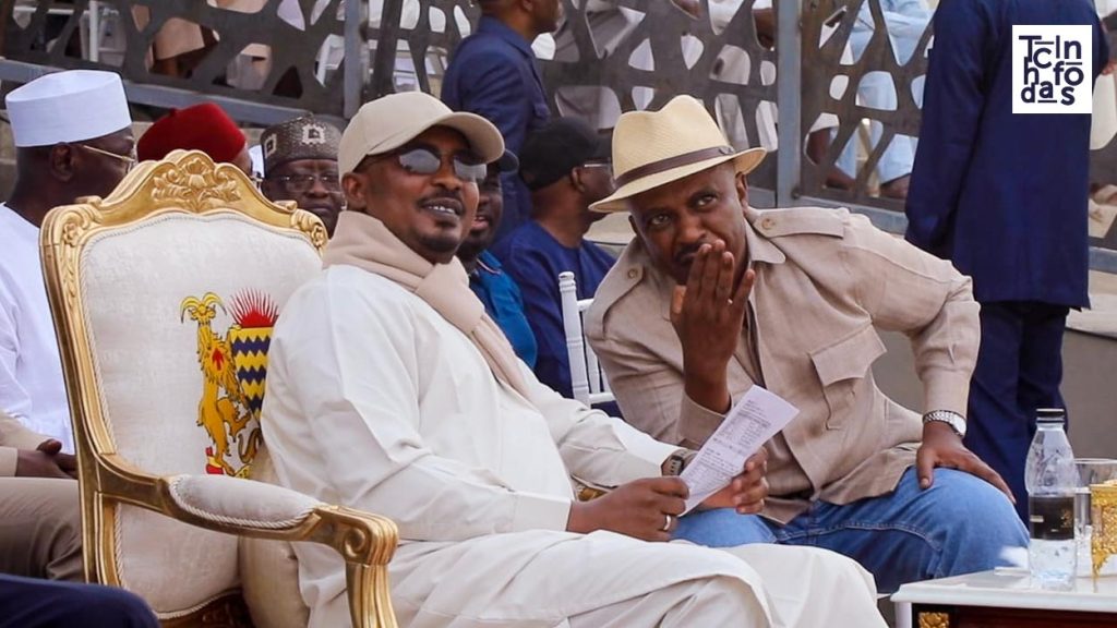 President Mahamat Idriss Deby Itno at the Afrouk racetrack in N'Djamena
