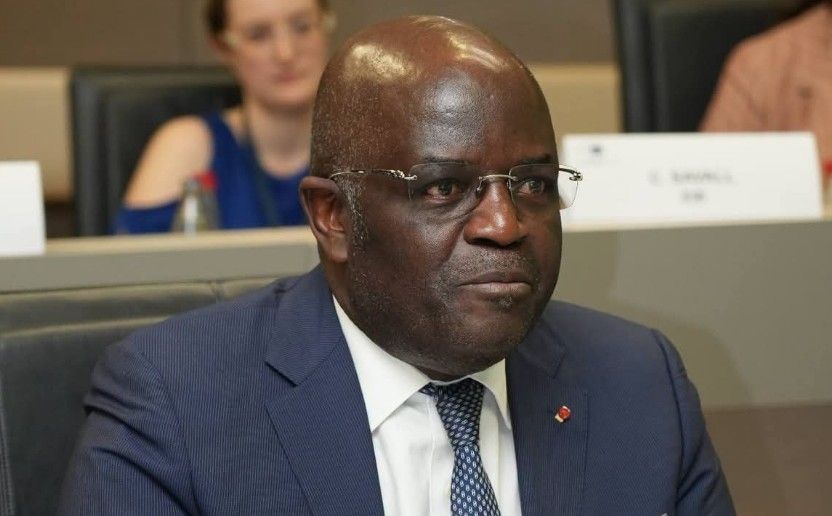 Gabonese Ambassador Eudes Régis Immongault Tatangani speaking at a conference