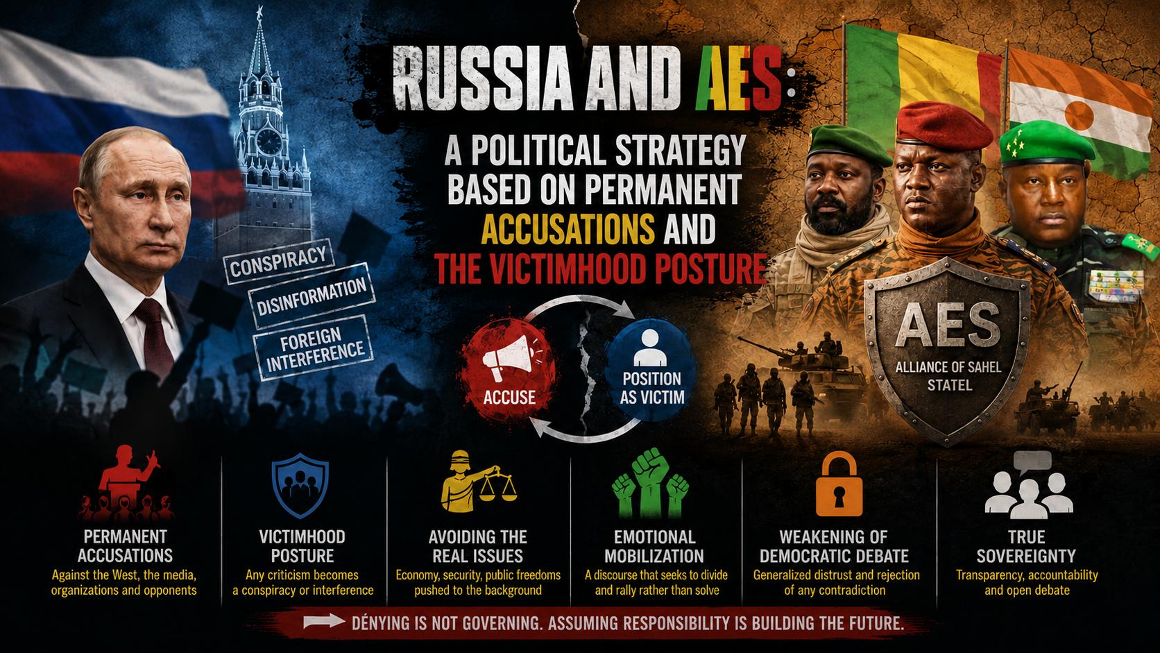 Victimisation and accusations: a political tactic in Russia and Sahel states