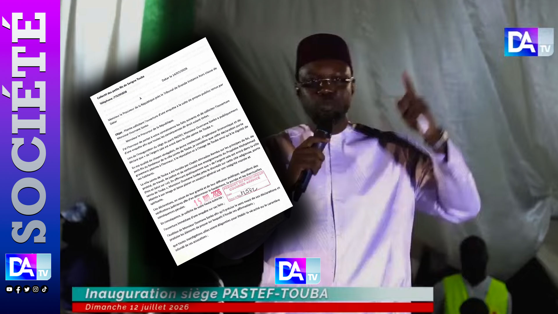 Ousmane Sonko face à une plainte pour diffamation sur Touba, ville sainte du Sénégal