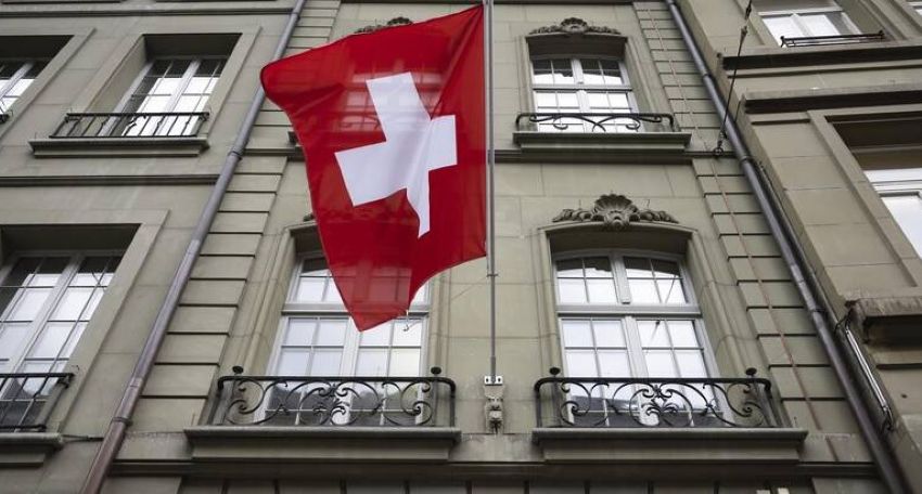 A view of a Swiss bank building
