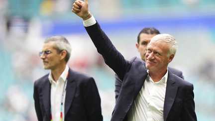 Didier Deschamps during the France vs England match on July 18, 2026, in the World Cup third-place playoff in Miami.