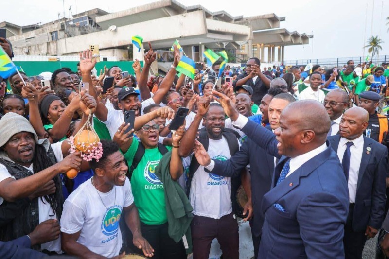 Gabon’s president joins Côte d’Ivoire’s independence celebration