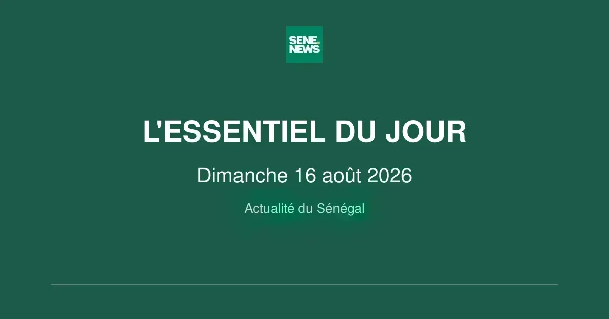Senegal’s sunday pulse: political travels, sports triumphs, and weather warnings