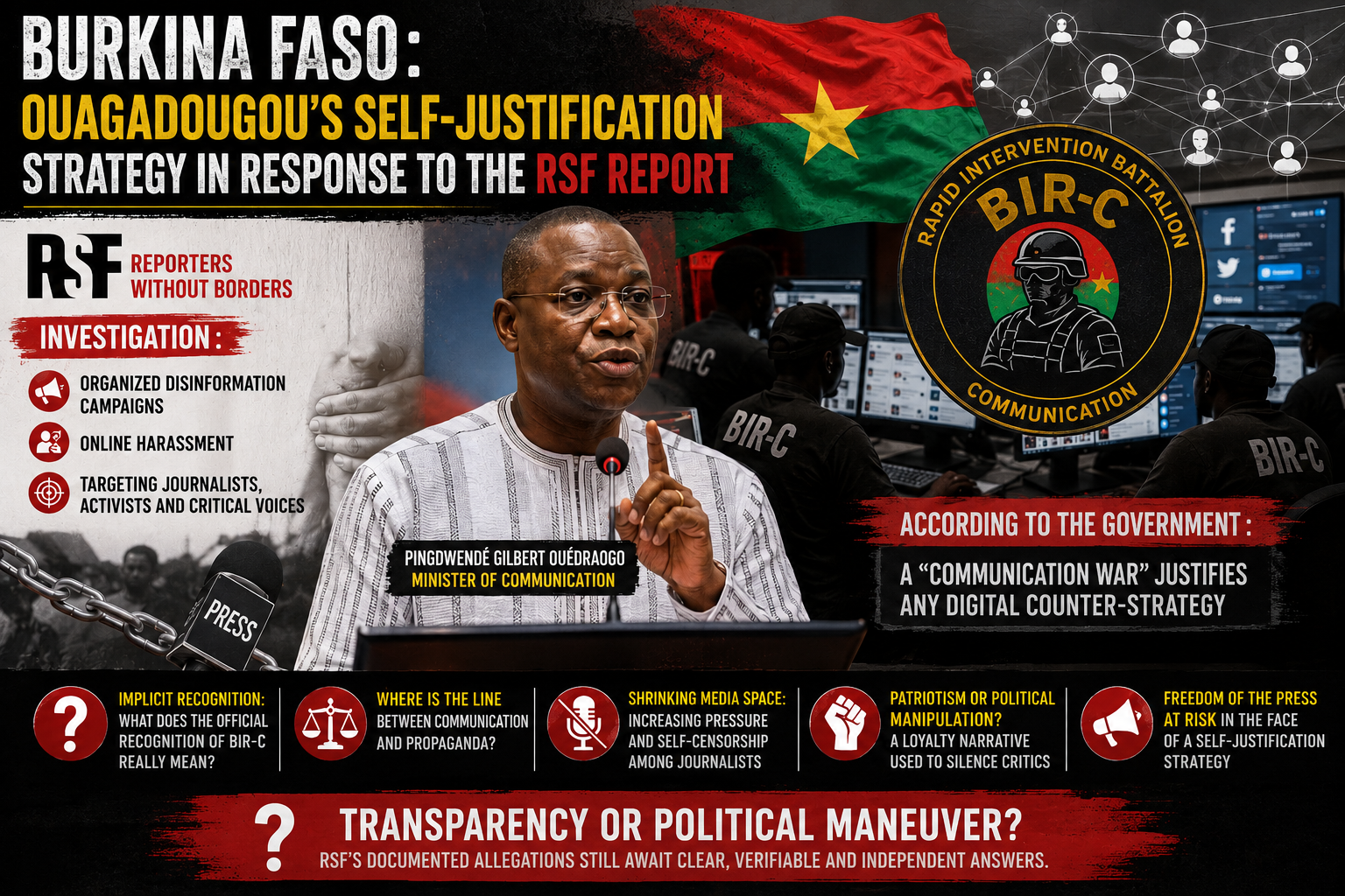 Burkina Faso’s self-justification strategy amid RSF allegations