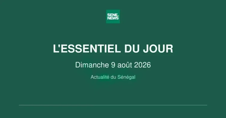 Sénégal’s sunday pulse: political debates, vital funding, and a hero’s act on august 9, 2026