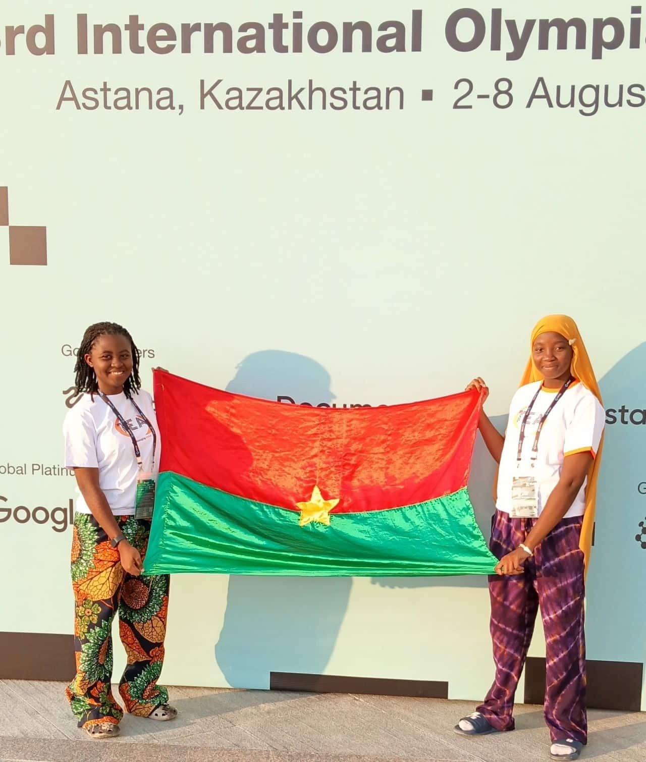 Pascaline Lompo and Madina Toé defend Burkina Faso's colours