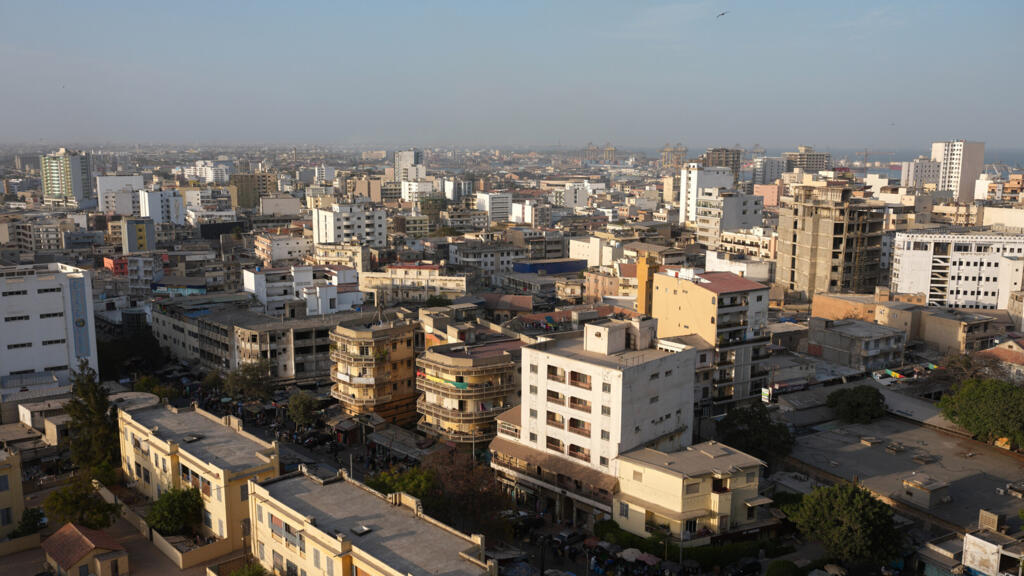 Aerial view of Dakar's city center, Senegal, Wednesday, March 18, 2026.