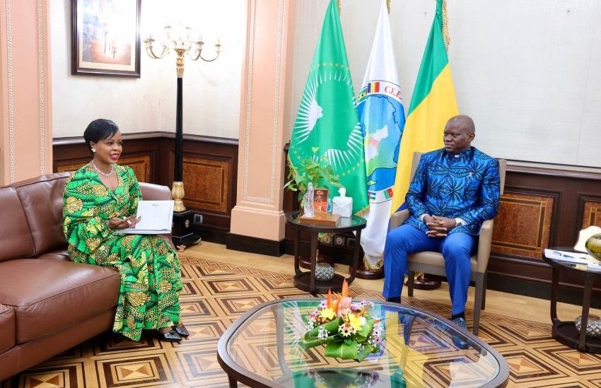President Brice Clotaire Oligui Nguema with Minister Zenaba Gninga Chaning